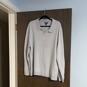 Alfani XL Light Gray Merino Wool Blend Sweater